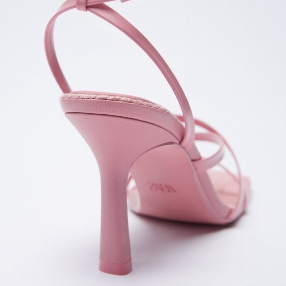 Zara Pink Strappy Women's Sandals - Picture 3 of 10